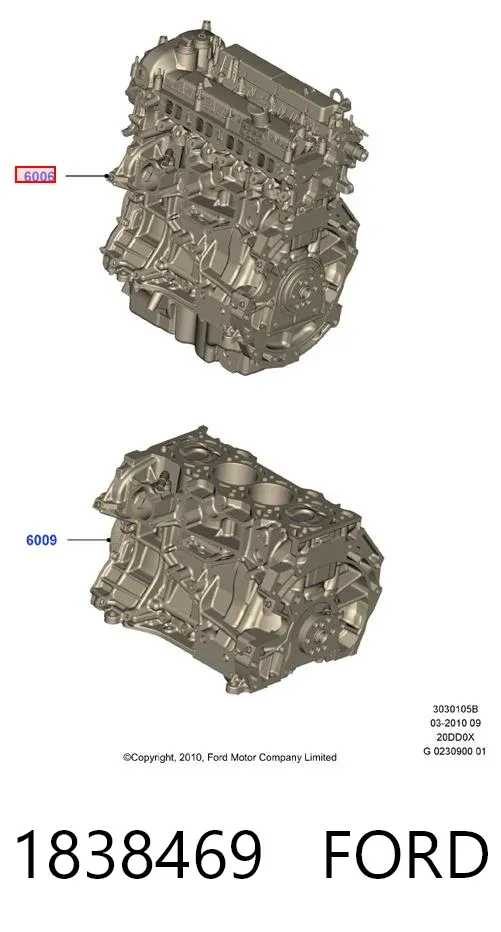 Motor montado 1838469 Ford