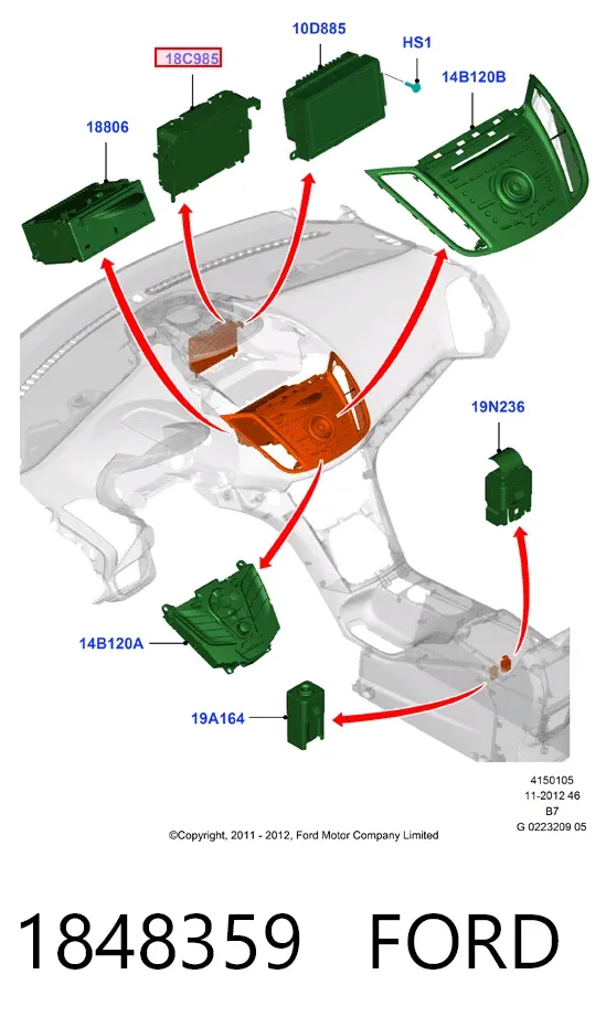 Mostrador multifuncional Ford Focus III