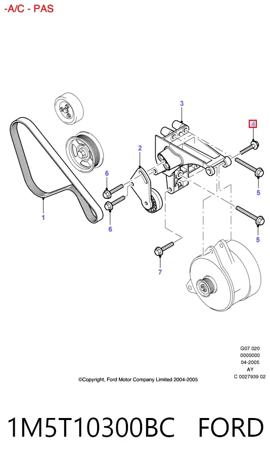 Gerador 1M5T10300BC Ford