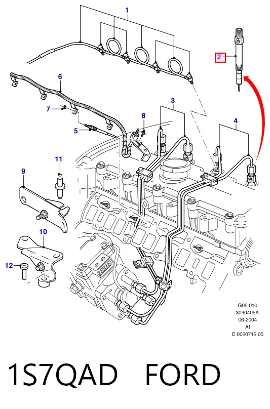 Injetor de injeção de combustível Ford Mondeo III
