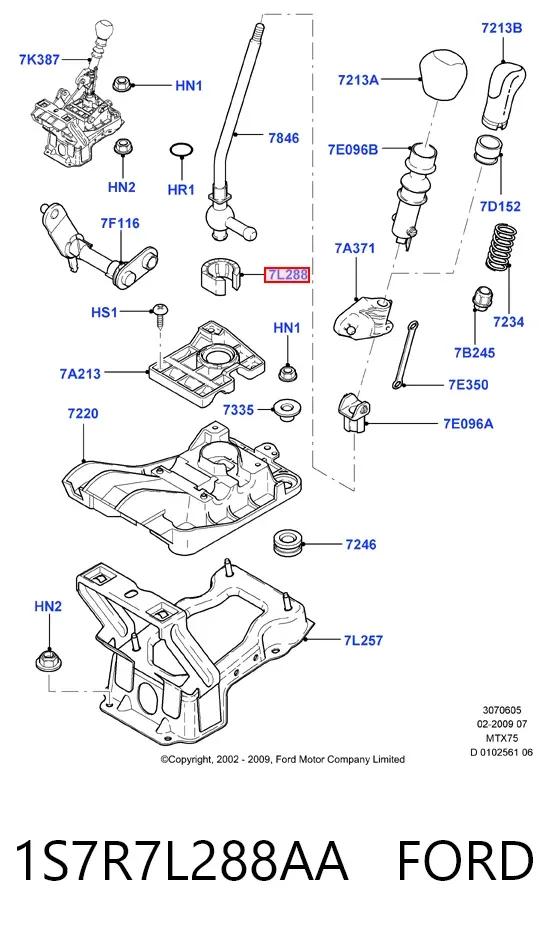  1S7R7L288AA Ford
