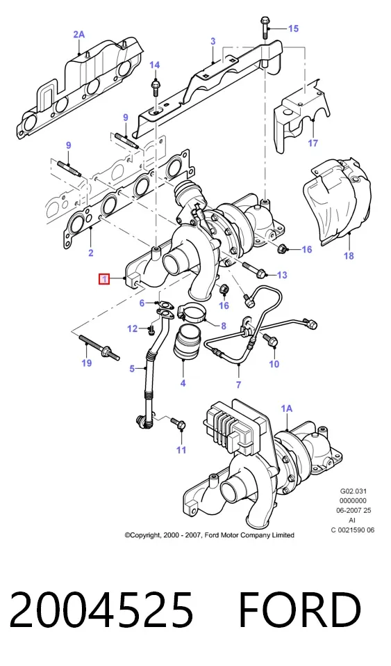 Turbina 2004525 Ford