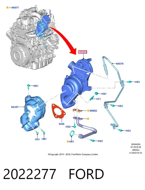Turbina 2022277 Ford