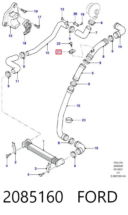 Sensor de pressão de supercompressão 2085160 Ford