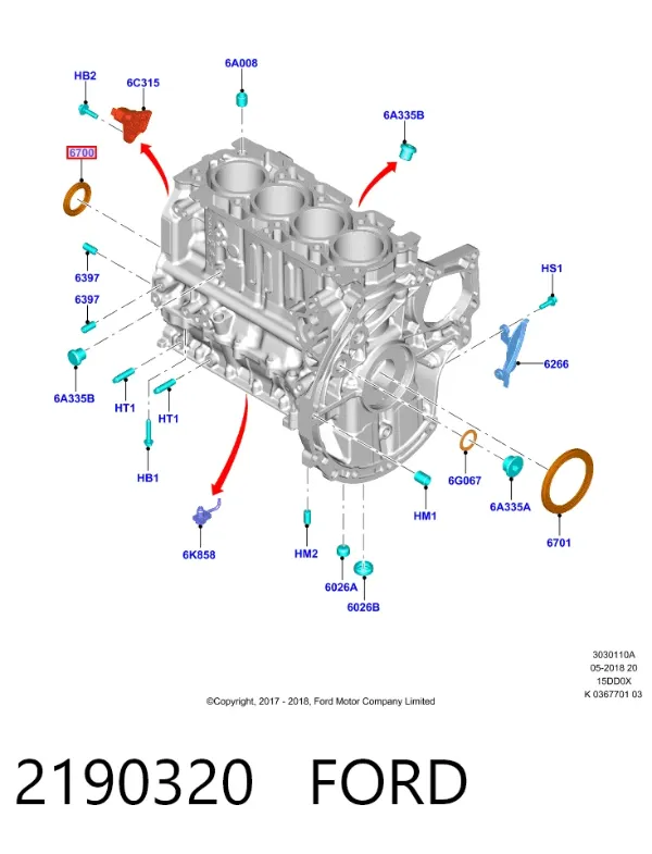 Vedação dianteira de cambota de motor Citroen C4 GRAND SPACETOURER
