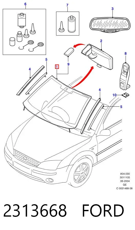 Pára-brisas 2313668 Ford
