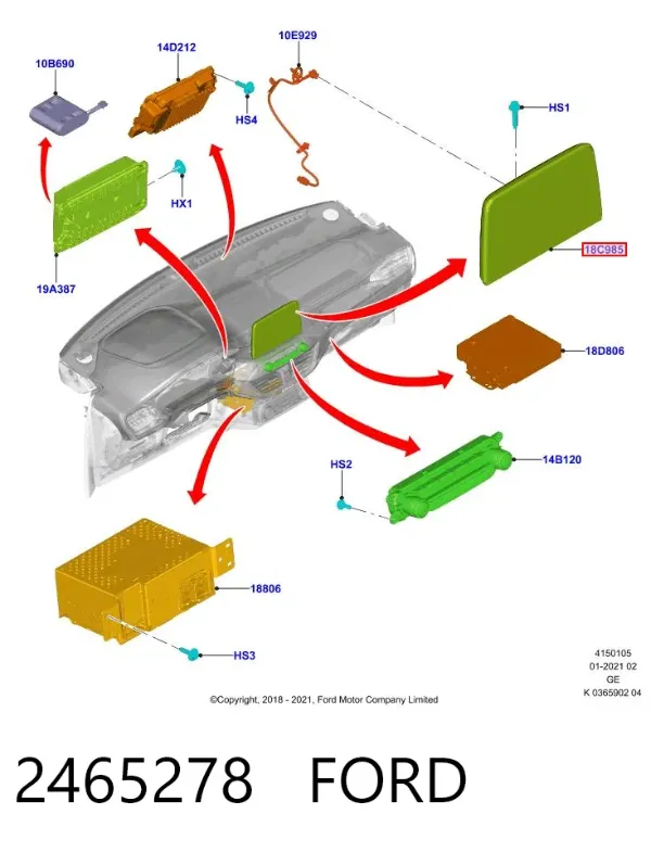 Mostrador multifuncional Ford Focus IV