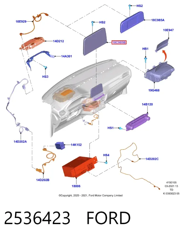 Mostrador multifuncional Ford Kuga III