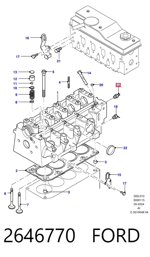 Sensor de pressão de óleo 2646770 Ford
