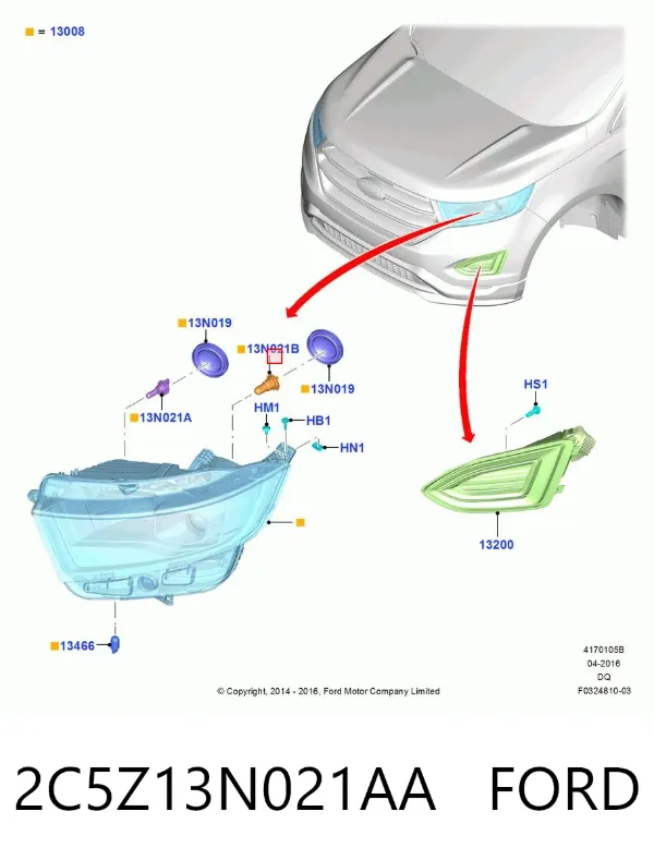 Lâmpada 2C5Z13N021AA Ford
