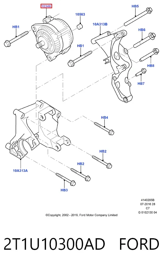 Gerador 2T1U10300AD Ford