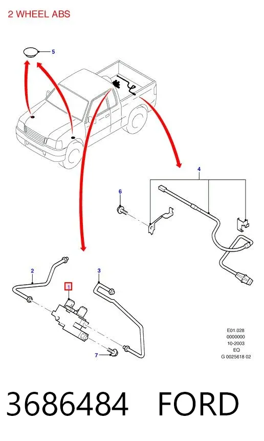 Unidade hidráulico de controlo ABS 3686484 Ford
