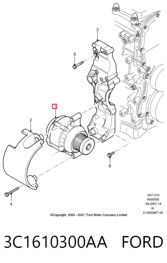 Gerador 3C1610300AA Ford
