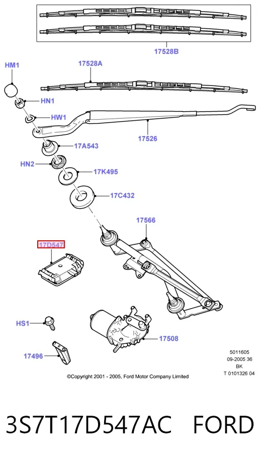 Sensor de chuva 3S7T17D547AC Ford