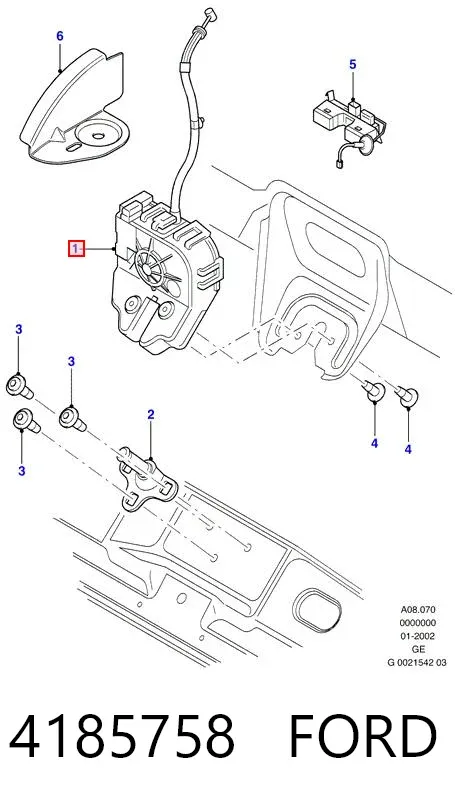 Fecho de tampa de porta-malas (de 3ª/5ª porta traseira) Ford Mondeo III