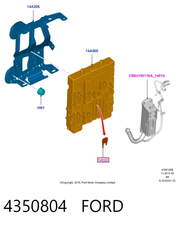 Dispositivo de segurança 4350804 Ford