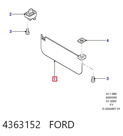 Pala contra o sol 4363152 Ford