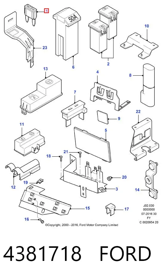 Dispositivo de segurança 4381718 Ford