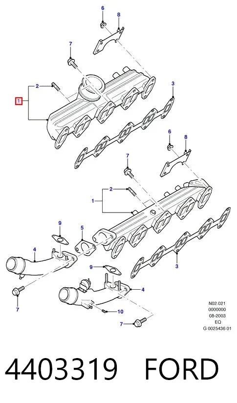 Tubo coletor de admissão Ford Ranger EQ