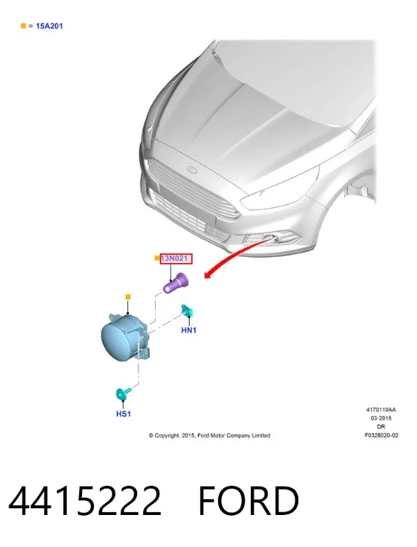 Lâmpada 4415222 Ford