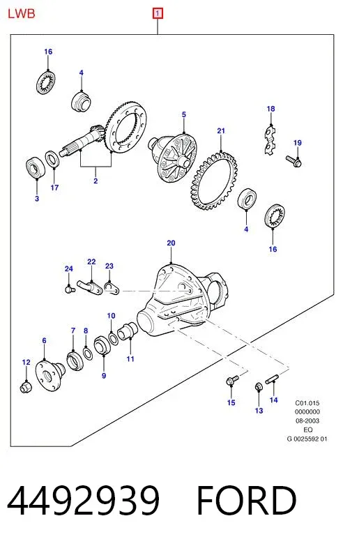 Diferencial traseiro 4492939 Ford