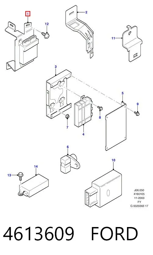 Módulo processador de controlo da bolsa de ar (Centralina eletrônica AIRBAG) 4613609 Ford