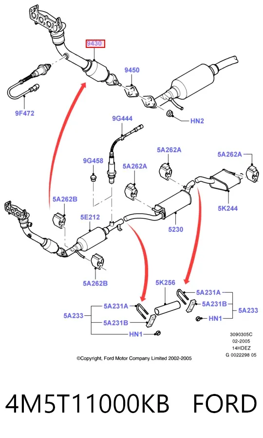 Motor de arranco 4M5T11000KB Ford