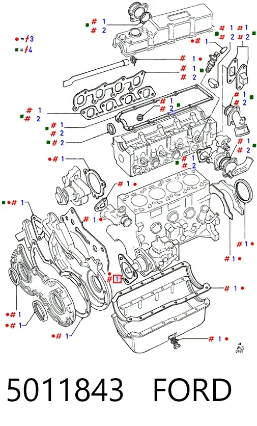 Kit de vedantes de motor completo S3006900 Glaser