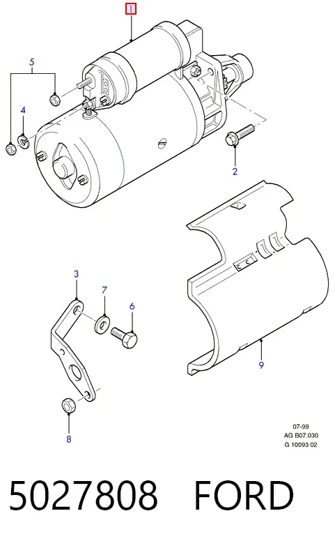 Motor de arranco 5027808 Ford