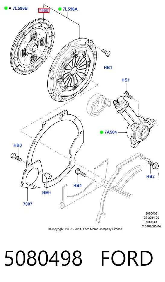 Disco de embraiagem 5080498 Ford