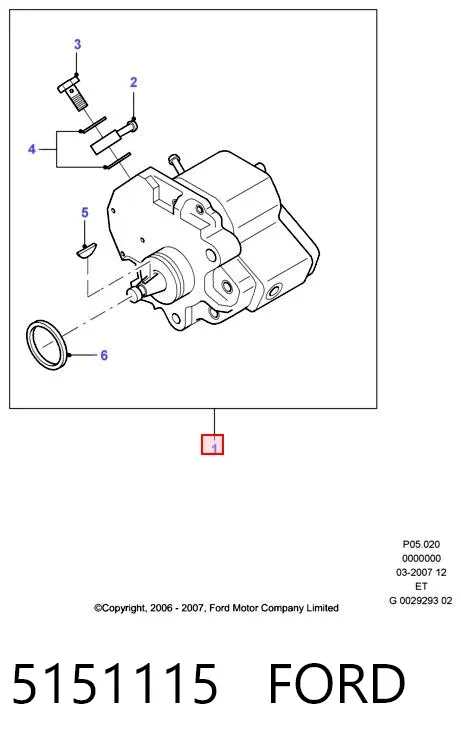 Bomba de combustível de pressão alta 5151115 Ford