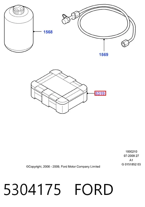 Compressor para o bombeio de pneus 5304175 Ford