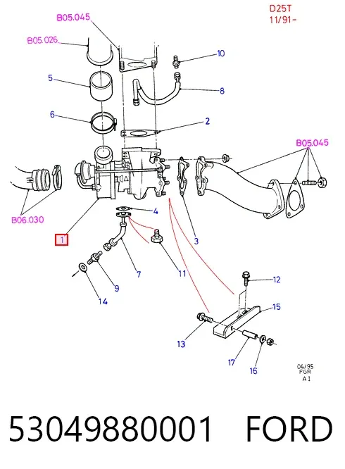 Turbina 53049880001 Ford