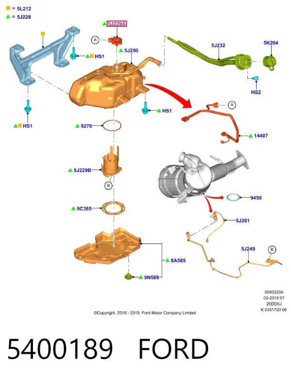 Unidade de controlo AD BLUE 5400189 Ford
