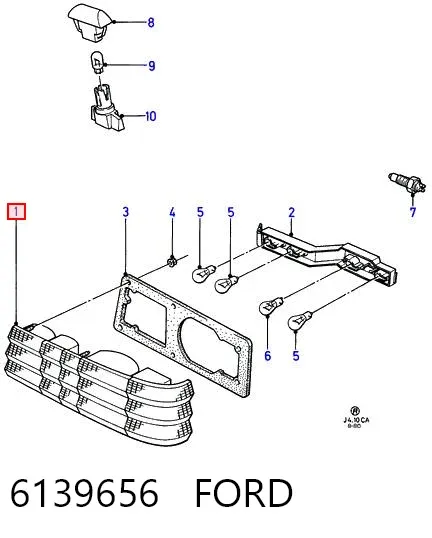 Lanterna traseira direita Ford Escort III