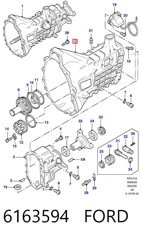 Caixa de Mudança montada (caixa mecânica de velocidades) Ford Sierra II