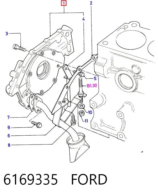 Bomba de óleo 6169335 Ford
