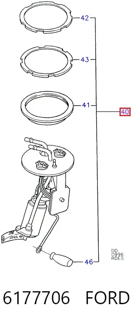 Módulo de bomba de combustível com sensor do nível de combustível Ford Sierra II