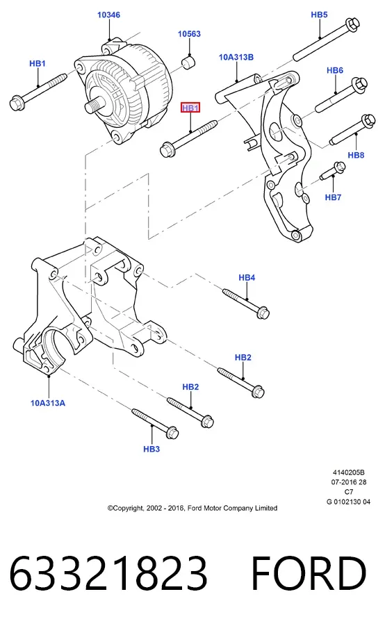 Gerador 63321823 Ford