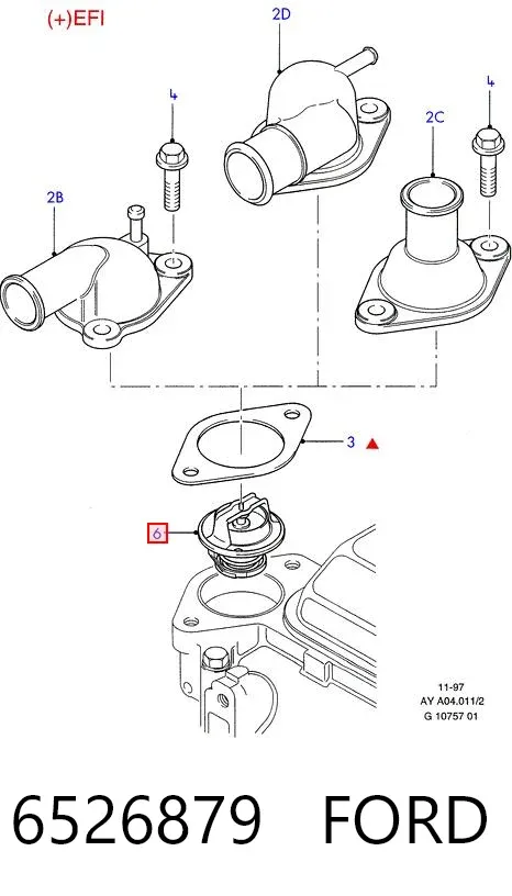 Termostato 6526879 Ford