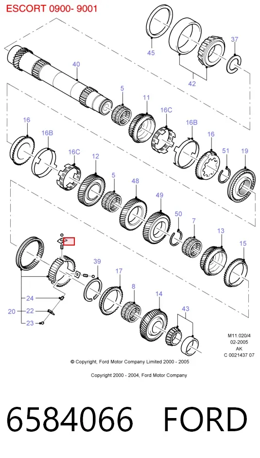 Anel de sincronizador 6584066 Ford
