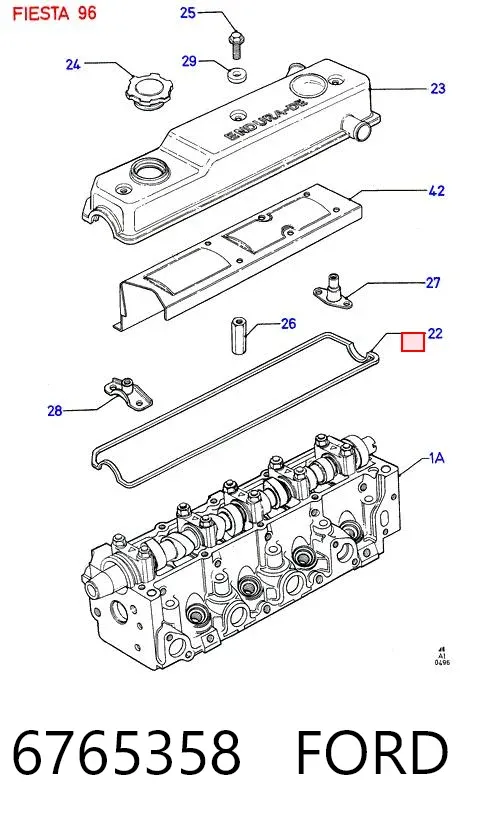 Vedante de tampa de válvulas de motor 6765358 Ford