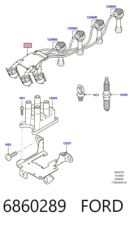 Bobina de ignição 6860289 Ford
