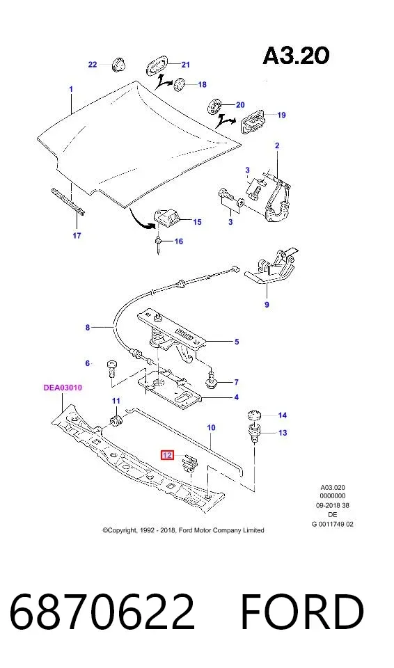  6870622 Ford