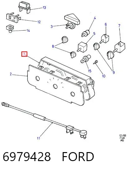 Unidade de controlo dos modos de aquecimento/condicionamento Ford Mondeo I