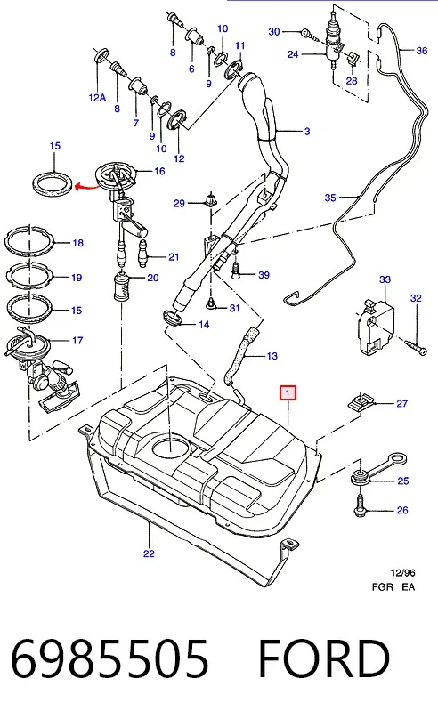 Tanque de combustível Ford Escort '95