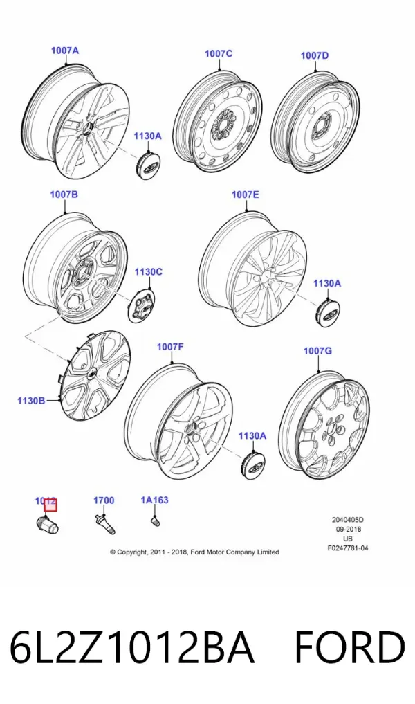 Porca de roda Ford Explorer U5