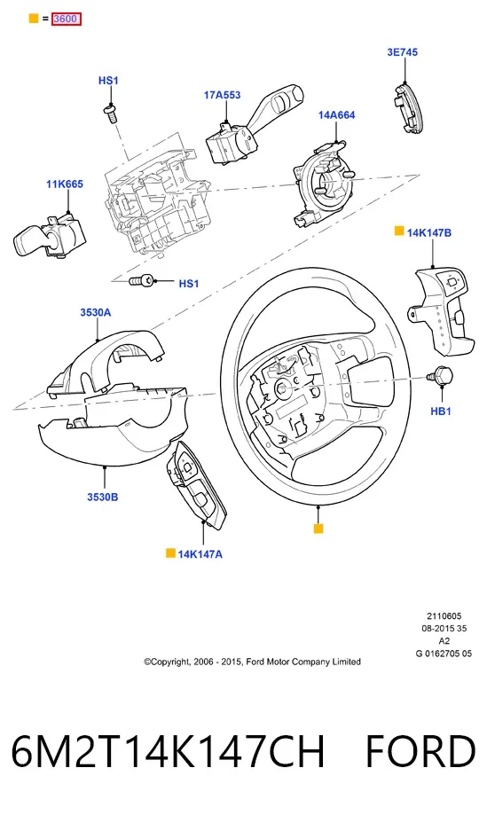 Volante 6M2T14K147CH Ford