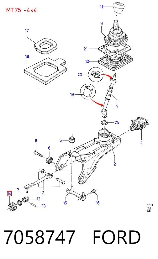 Bota de proteção de ligação de mudança 7058747 Ford