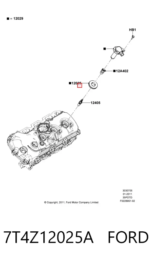  7T4Z12025A Ford